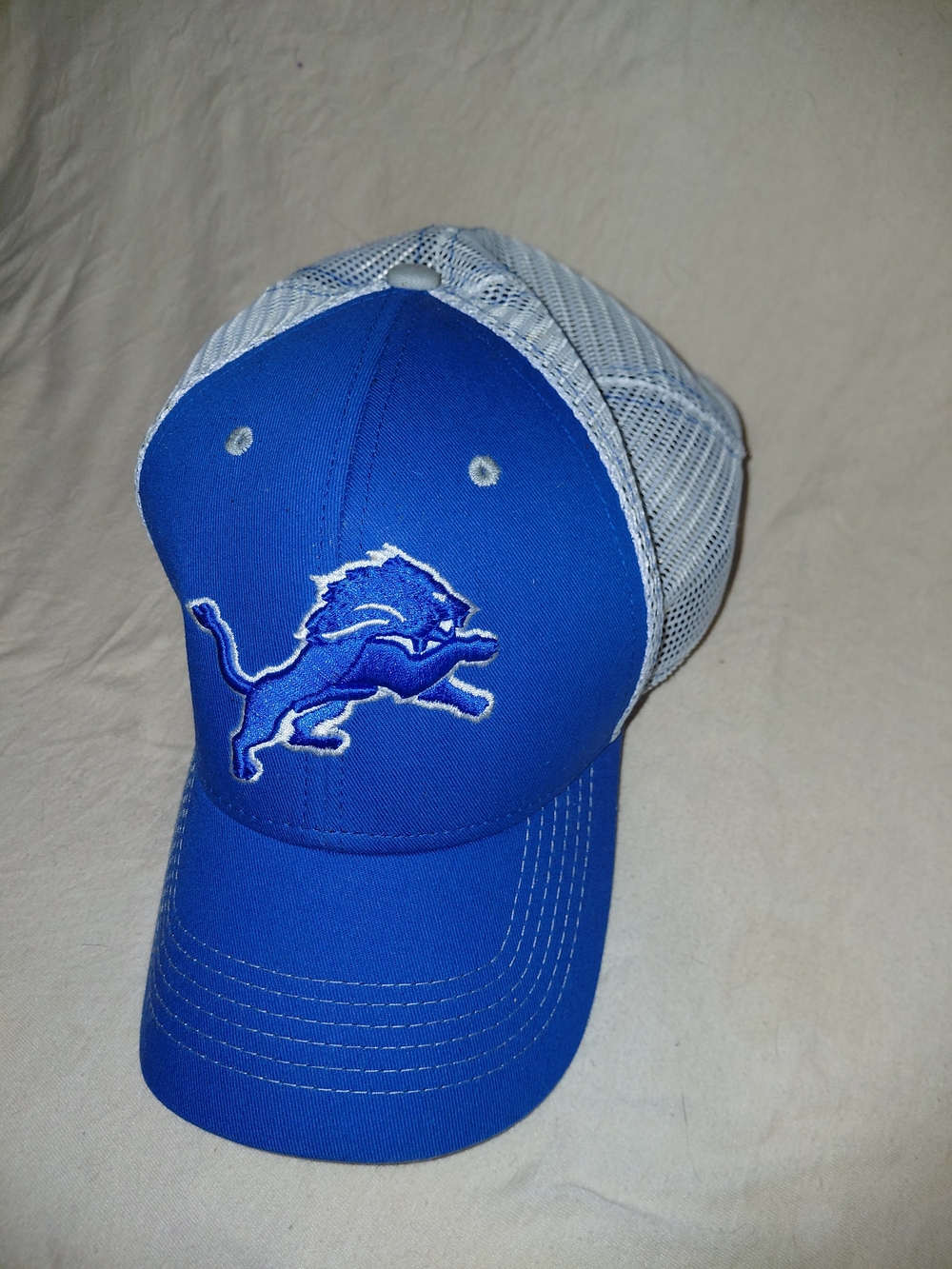 Detroit Lions Blue And White Logo Trucker Hat OS
